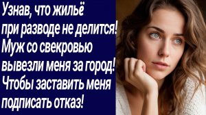 Истории со Смыслом/Узнав, что жильë  при разводе не делится!  Муж со свекровью.../Жизненные истории