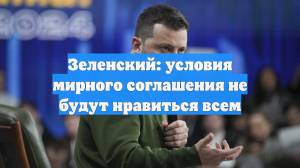 Зеленский: условия мирного соглашения не будут нравиться всем