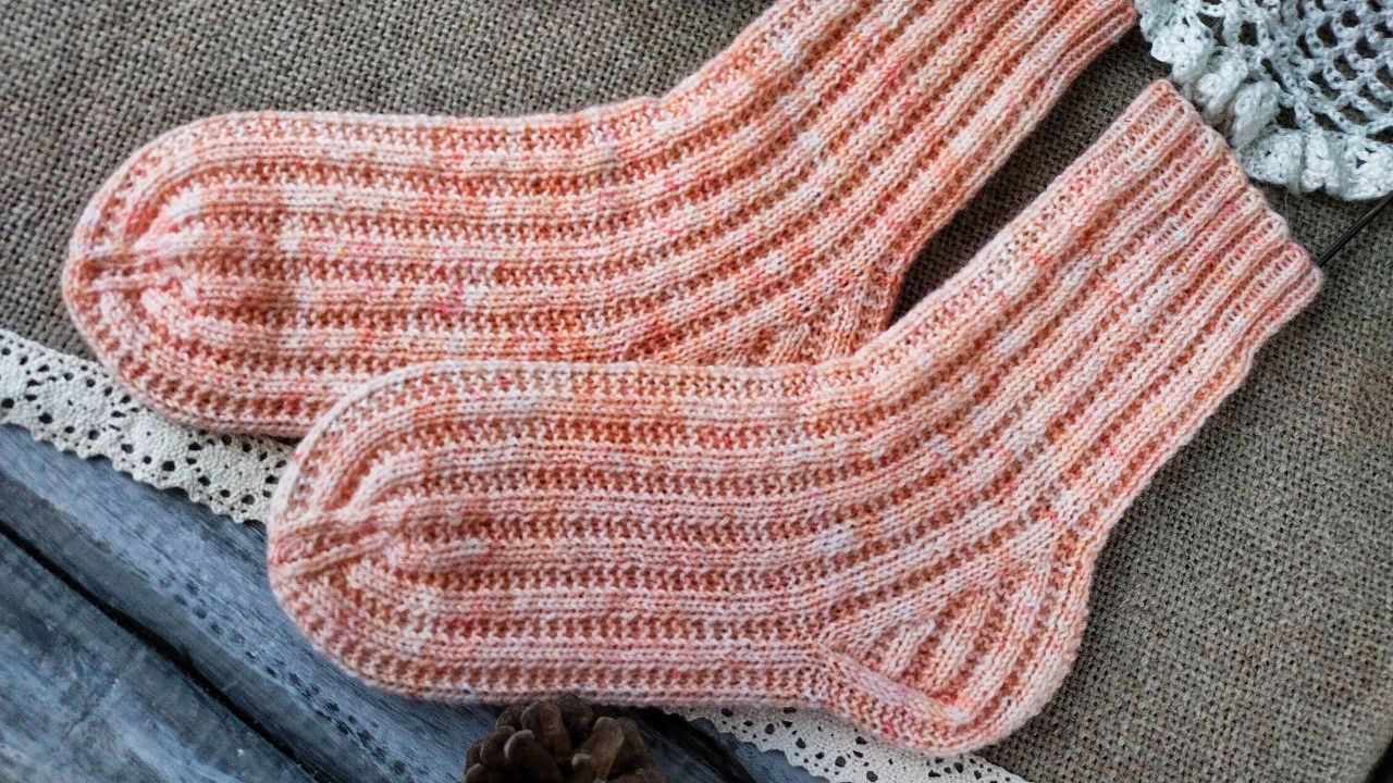 Носочки с пяткой стронг - бабушкина, подробный мк.