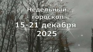 Недельный гороскоп 15-21 декабря 2025 для каждого знака