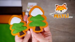 Мастер-класс Рождественская ёлочка-пряник из фетра со снегом и блестками