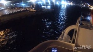 Швартовка парома при встречном ветре