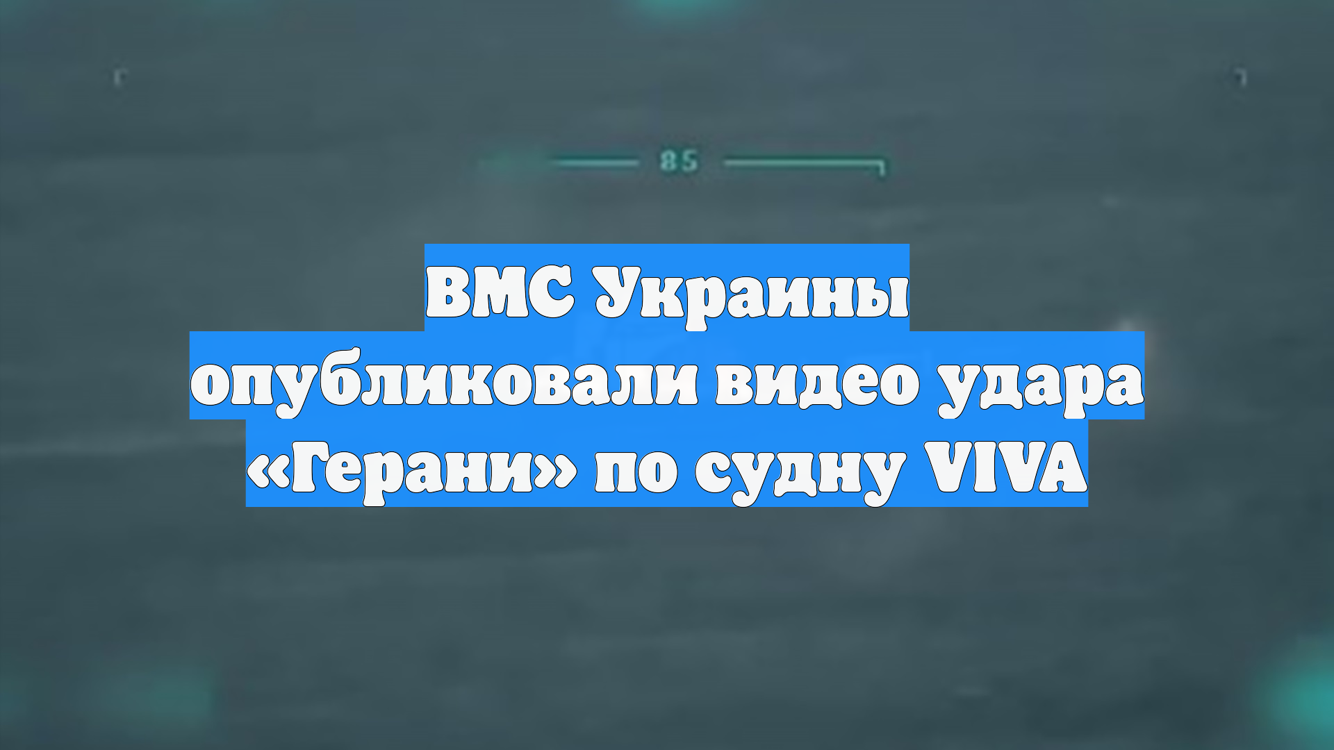 ВМС Украины опубликовали видео удара «Герани» по судну VIVA