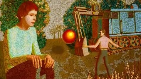 Анимированная картина Алексея Акиндинова - Братья Стругацкие Пикник на обочине, орнаментализм
