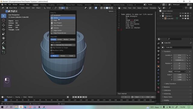 2 Blender keymaps and basic operations