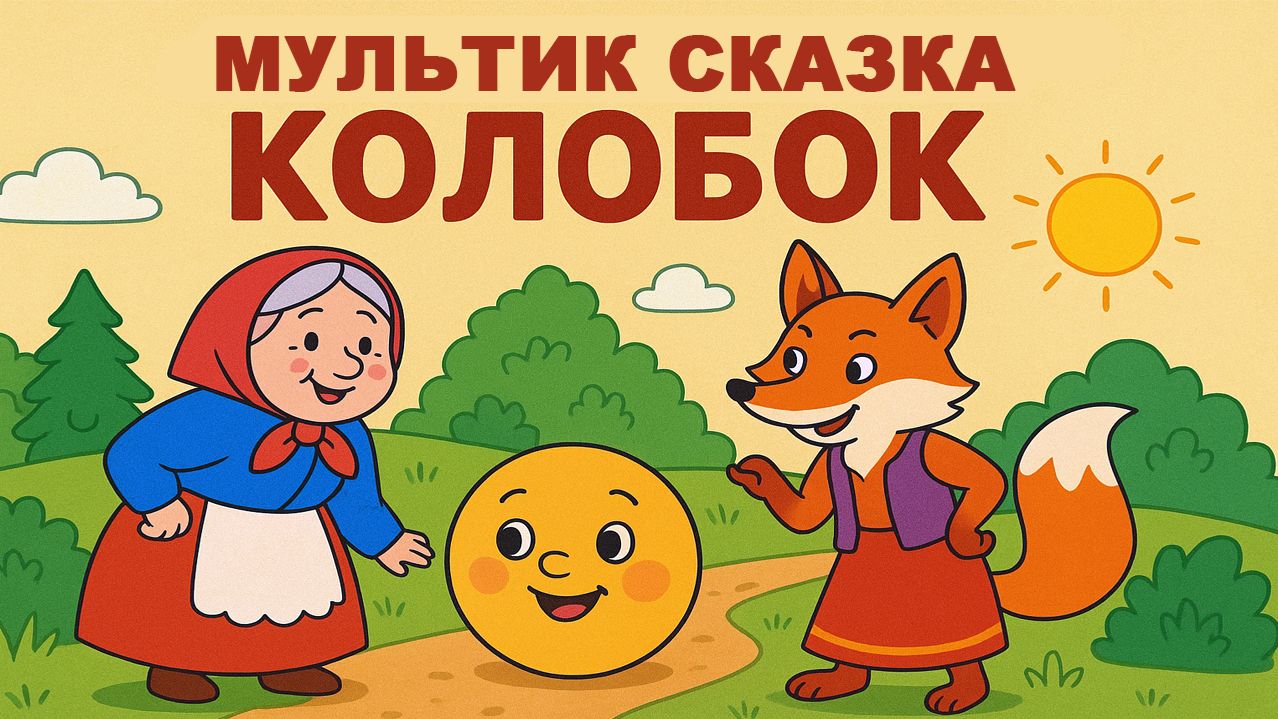 Мультик - Сказка КОЛОБОК ❤️. Мультики - сказки для детей и малышей