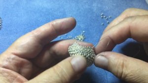 Колье из бисера "Серебряное" 🥰