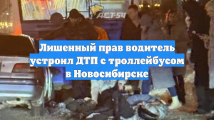 Лишенный прав водитель устроил ДТП с троллейбусом в Новосибирске