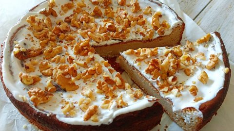 Сырный кето пирог "Савушка" со сметаной и орехами, без глютена и яиц!