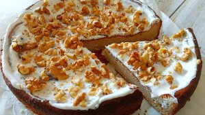 Сырный кето пирог "Савушка" со сметаной и орехами, без глютена и яиц!