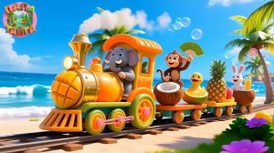 Песенка про ПОЕЗД. Детская песенка с животными, на английском.