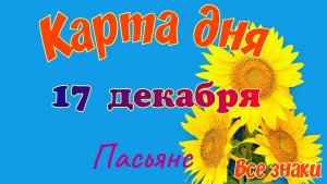 Карта дня❄17  декабря🎄☃️Пасьянс. Тайм-код в описании🦢