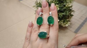 Вега. Натуральные камни кабошоны в серебре. 15.12.2025