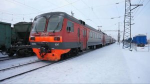 Электропоезд ЭД9М-0247. Покатушки от Развилки до Алтайской +отправление.