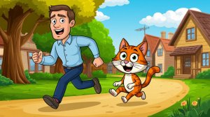 Кот. Человек. Нейросеть