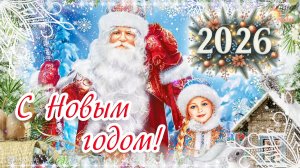 С Новым Годом! Поздравление на новый 2026 год. Красивая открытка с новым годом!