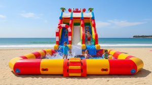 Надувная водная горка «Весёлый крабик» 11,3*7*6,8 м