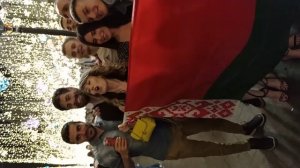 Белорусские футбольные фанаты на Никольской в М