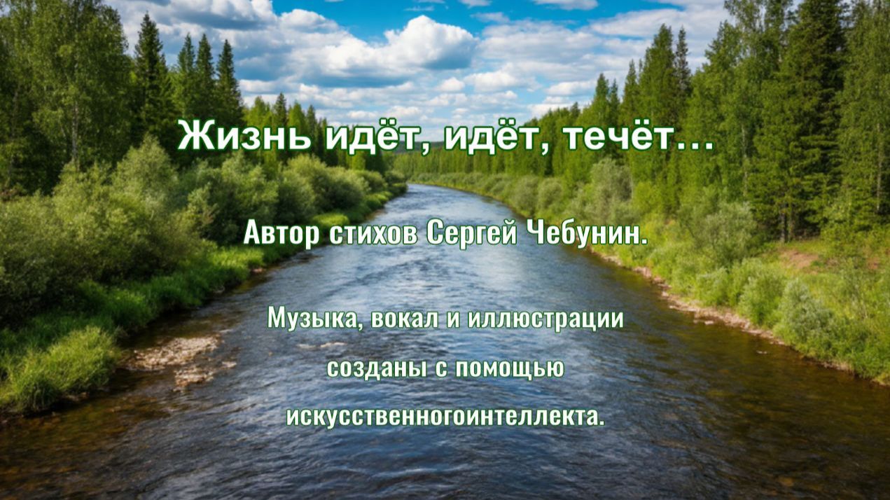Жизнь идёт, идёт, течёт… (стихи Сергей Чебунин генерация и исполнение и.и. по т.з. Сергея Чебунина)