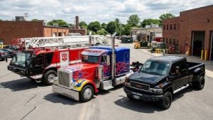 Шедевр из фильма Трансформеры Оптимус Прайм Айронхайд Сентинел Прайм Грузовик Пожарная машина