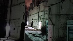 Декабрь, всенощное бдение служба в храме закончилась