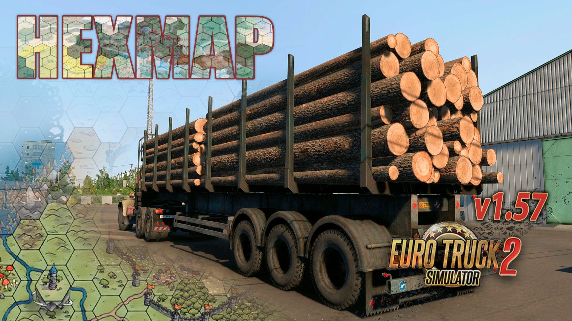 Качу по карте HEXMAP * ETS2 1.57 смотреть онлайн