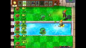 В бассейне против зомбишек!  Plants vs Zombies Hard Mod №4