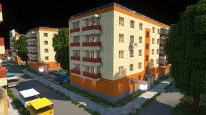 Хрущевка в майнкрафте.
