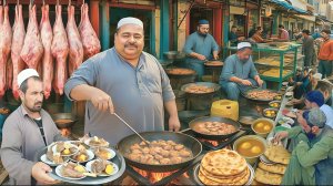 Завтрак в старом Афганистане. Рецепт жарки печени. Уличная еда