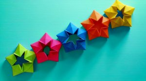 Сделать Новогоднюю Гирлянду из Бумаги оригами