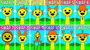 ВСЕ SPRUNKI INCREDIBOX СПРУНКИ ФАЗА 1 НО СО СВАПАМИ 1-12 МИКСЫ | SPRUNKI SWAPPED