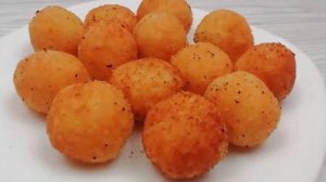 ВКУСНЫЕ Сырные шарики Хрустящие снаружи,с тянущимся сыром внутри ЗА 15 МИН!Сырные шарики во фритюре