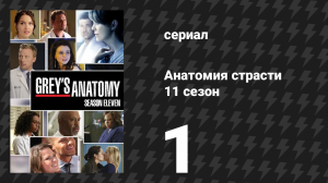 Анатомия страсти 11 сезон 1 серия «Наверное, я это потеряла на ветру» (сериал, 2014)