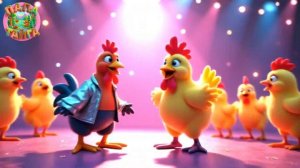 Весёлая музыка для детей. Мультик про куриц и петухов