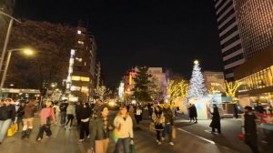 ❄️Зимний вечер в Токио прогулка по огням иллюминаций и ночной атмосфере Японии✨