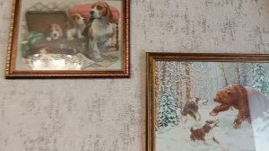 Мои вышитые и оформленные картины 🖼️ в интерьере.