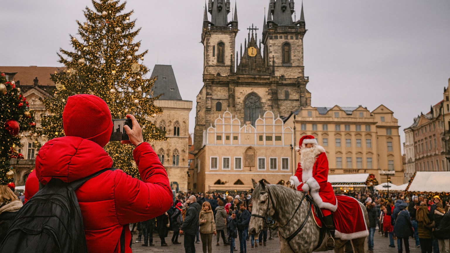 ⭐ Прага Чехия | Рождественская ярмарка | Как проходит рождество в Чешской Республике 2025 4K