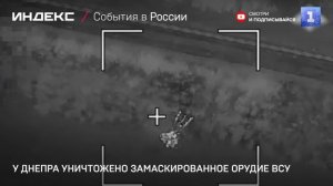 У Днепра уничтожено замаскированное орудие ВСУ