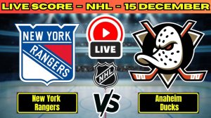 Нью-Йорк Рейнджерс — Анахайм Дакс NHL сезон 25/26 | 14.12.2025 Прямая трансляция