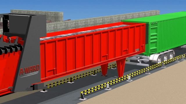 Горизонтальная пуансонная система загрузки контейнеров с подпрессовкой материала!