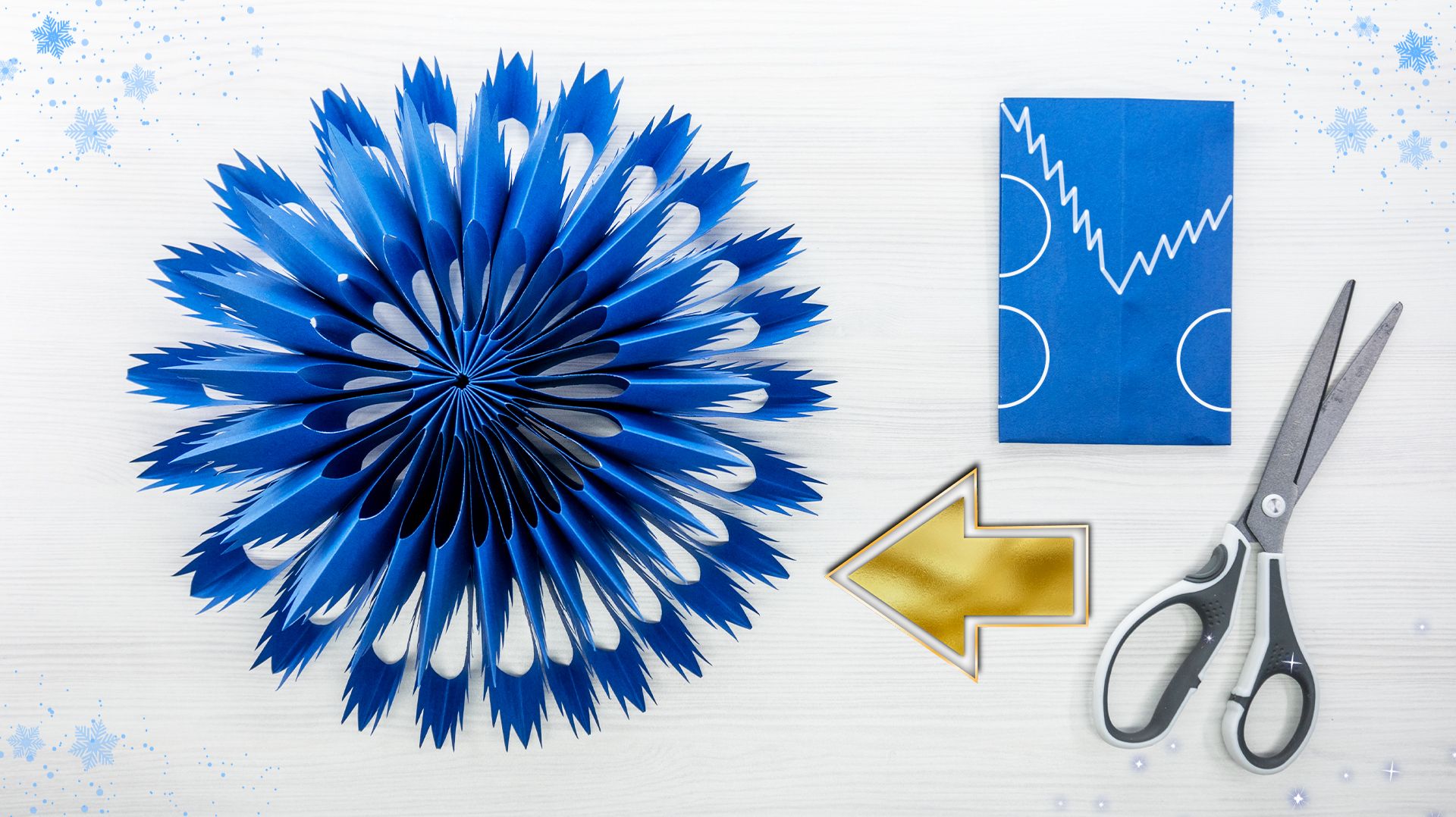 Пушистая 3D бумажная снежинка из 12 листов бумаги смотреть онлайн