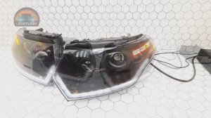 УАЗ ПАТРИОТ светодиодный тюнинг комплект фар с Bi led  модулями PRISM LEDSTUDIO