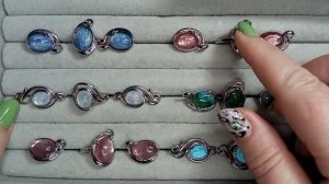 Каменная лавка( наборы в нейзильбере, в посеребрении, серьги 2 часть)