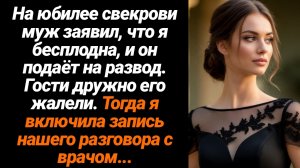 Жизненные Истории/На юбилее свекрови муж заявил, что я бесплодна, и он подаёт на развод. Гости дружн