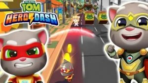 Talking Tom. Hero rash .Кто соберет больше монет ?