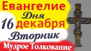 16  декабря Вторник Евангелие Дня 2025 Толкование (краткое 11 мин) Евангелие  16.12.2025 года