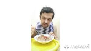 Обжор мукбанг / каша гречневая с луком и тушёной индейкой Рузком