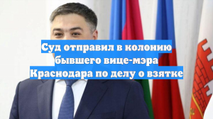 Суд отправил в колонию бывшего вице-мэра Краснодара по делу о взятке