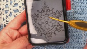 Снежинка 2 , украшение для дома , вязание крючком