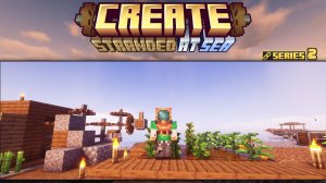 Застрял в море на плоту с модом CREATE  - Новая сборка модов с квестами #2 #minecraft